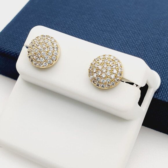 "14K Gold Plated Cubic Zircon Earrings,INUS1BR308 - Picture 2 of 9